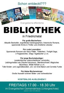 Flyer Bibliothek Friedrichstal